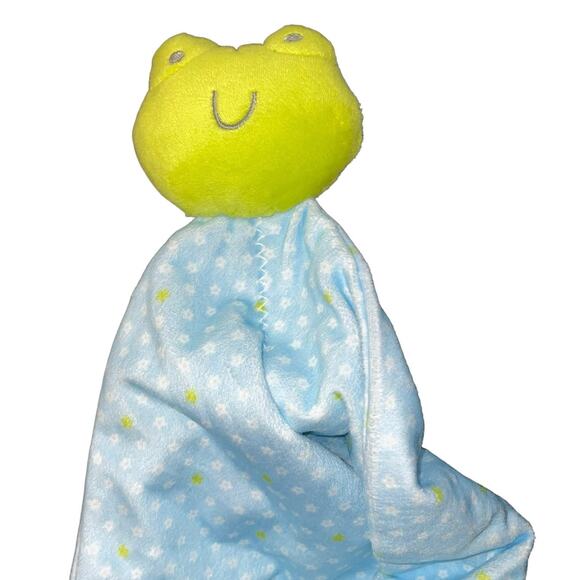 Carters Lovey Frog Plush Security Blanket Rattle Stars Precious Firsts Shower - Picture 2 of 14